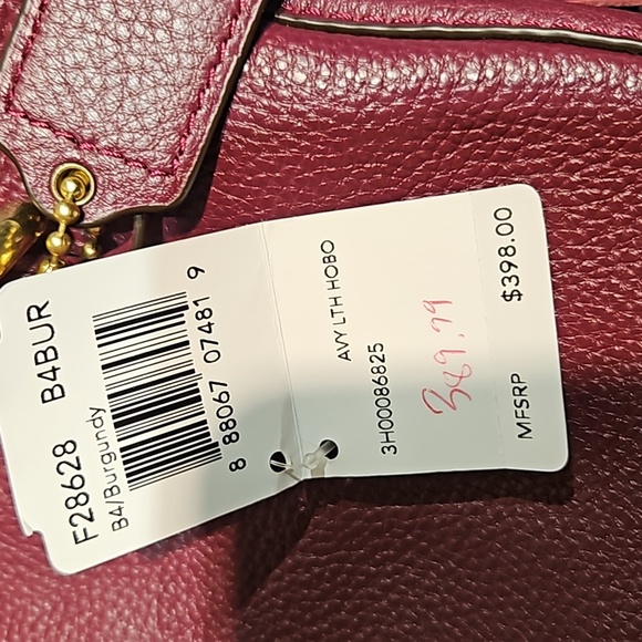 Coach Avery Large Hobo NWT - Picture 4 of 8